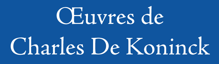 Œuvres de Charles De Koninck